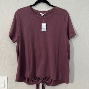 Madewell knot-back tee, NWT, size XL, mauve